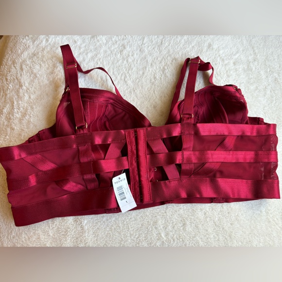 NWT Torrid Sexy Red Strappy Mesh Underwire Bra 1X - Picture 3 of 9